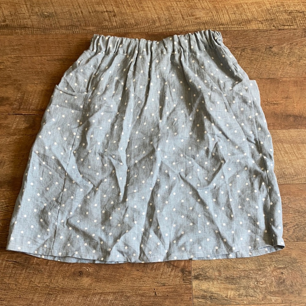 Simply Darling handmade 100% linen pull on skirt